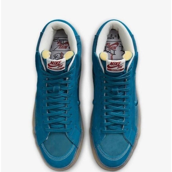 Nike SB Zoom Blazer Mid PRM Teal Green Abyss Men's Sneakers Shoes NO BOX - Picture 3 of 7